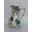 Jarra de gres blanco con decoración de hojas de parra y tapa de estaño - Imagen 1