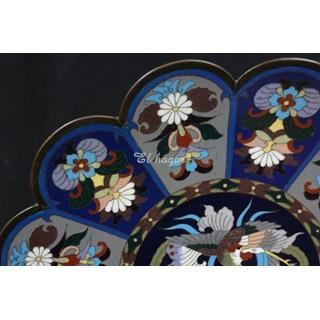 Antiguo plato de cloisone - Imagen 2