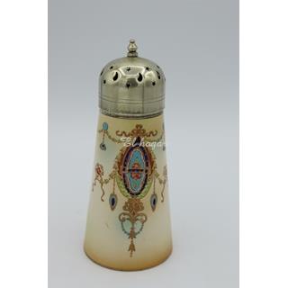 Azucarero de loza y metal plateado W. Adams and Cº - Imagen 1