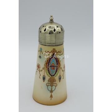 Azucarero de loza y metal plateado W. Adams and Cº - Imagen 1