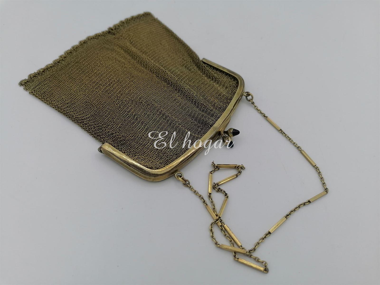 BOLSO DE MALLA DORADA - Imagen 1