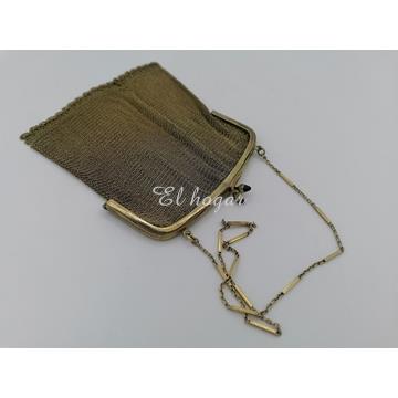 BOLSO DE MALLA DORADA - Imagen 1