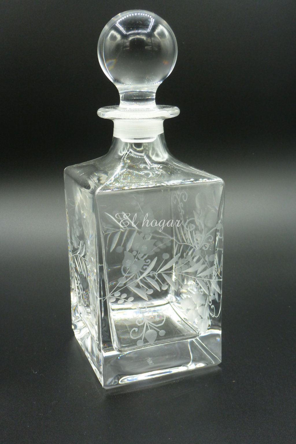 Botella licorera de cristal tallado - Imagen 1