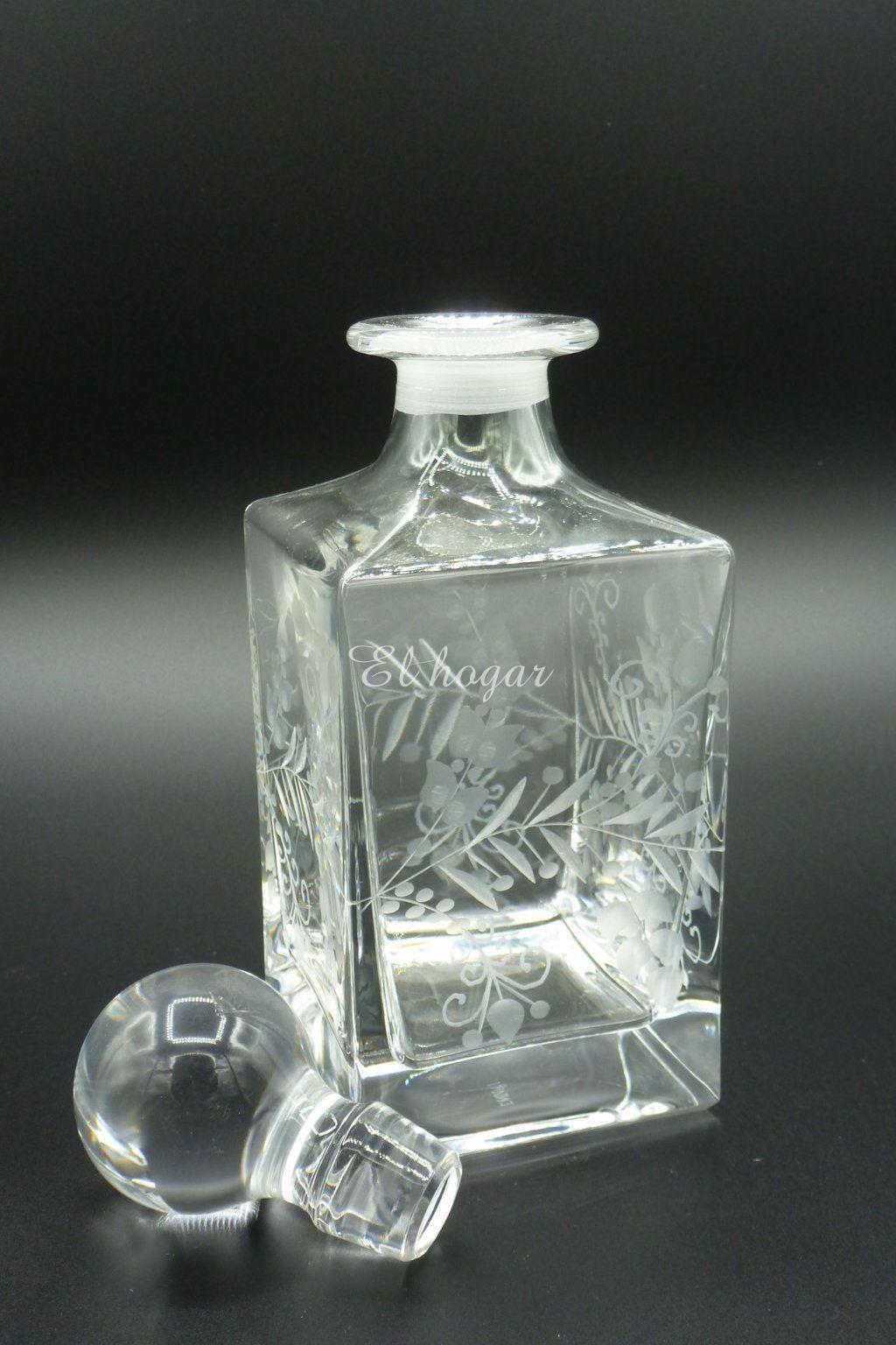 Botella licorera de cristal tallado - Imagen 2