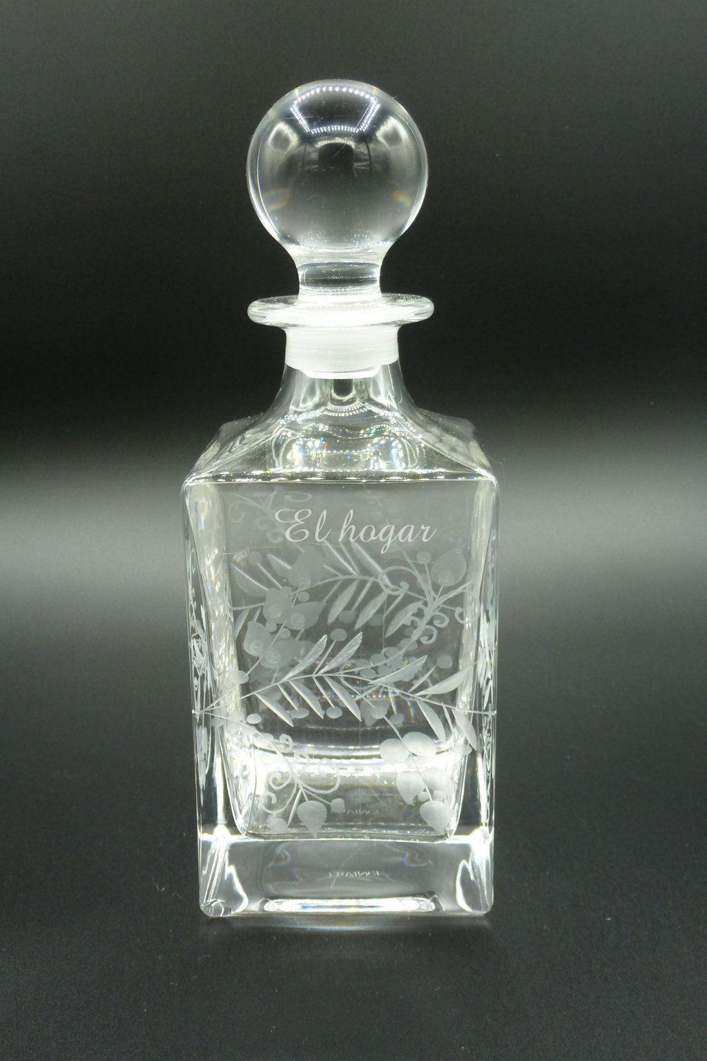 Botella licorera de cristal tallado - Imagen 3