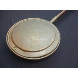 Calienta-camas de cobre y mango de madera - Imagen 1