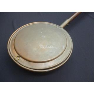 Calienta-camas de cobre y mango de madera - Imagen 1