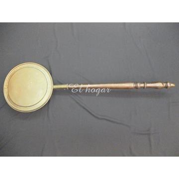 Calienta-camas de cobre y mango de madera - Imagen 2