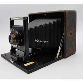 Cámara fotográfica con obturador Wollensak Regno (1909-1913) de placas - Imagen 1