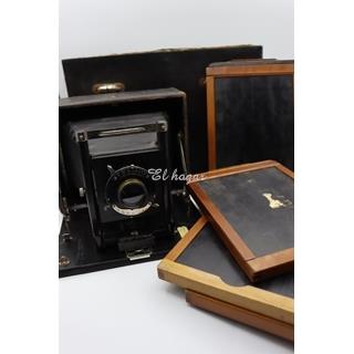 Cámara fotográfica con obturador Wollensak Regno (1909-1913) de placas - Imagen 2