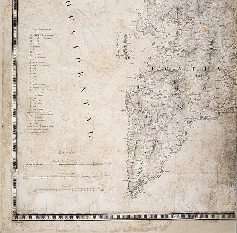 Carta Geométrica de Galicia por el Doctor Don Domingo Fontán, 1845 - Imagen 11