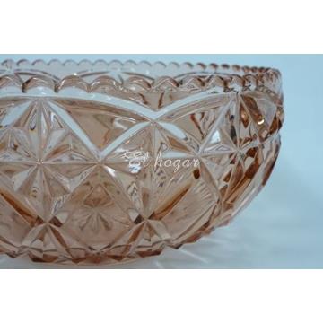 Centro de cristal prensado, color salmon - Imagen 1