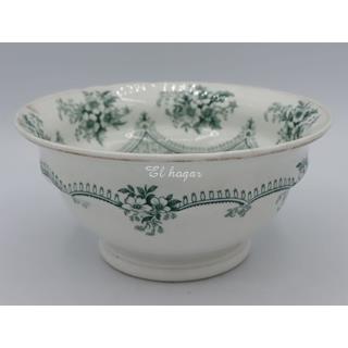 Cuenco de porcelana blanca decorado - Imagen 1