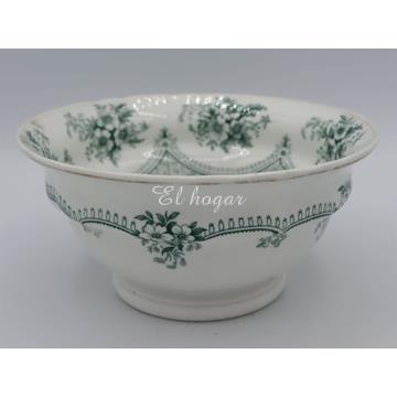 Cuenco de porcelana blanca decorado - Imagen 1