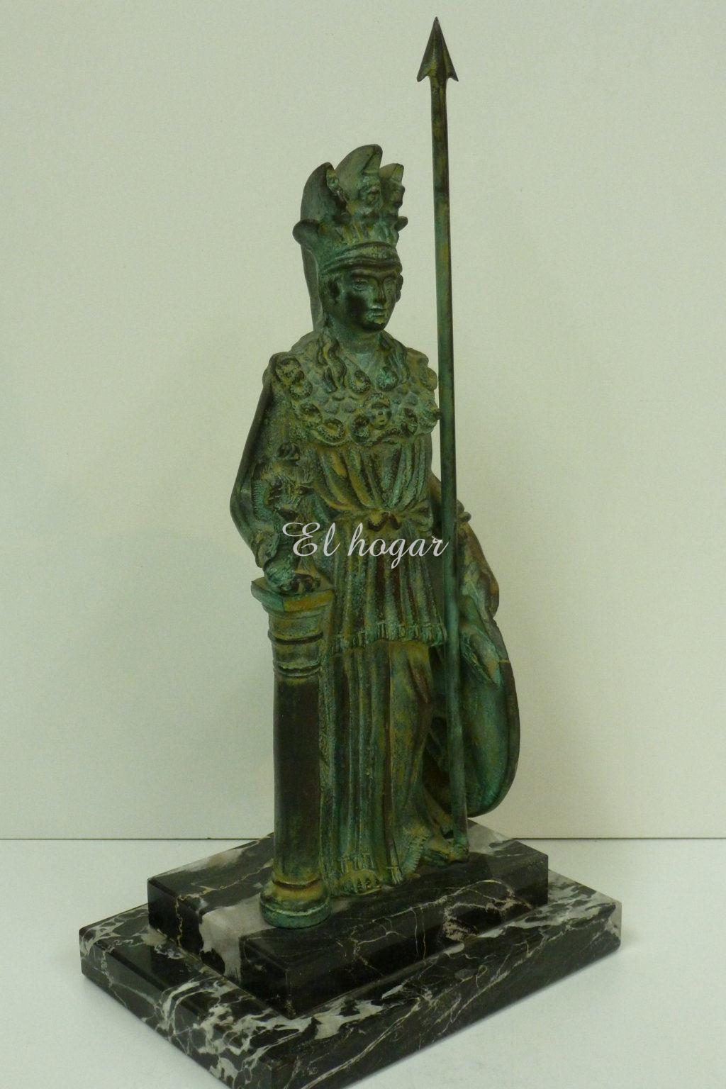 Figura de la Diosa Atenea en bronce - Imagen 5
