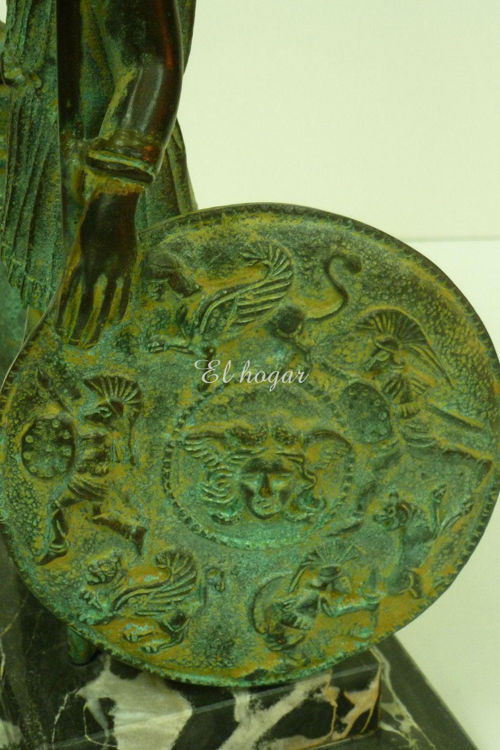 Figura de la Diosa Atenea en bronce - Imagen 6