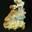 Figura de porcela de biscuit, niña con perro - Imagen 1