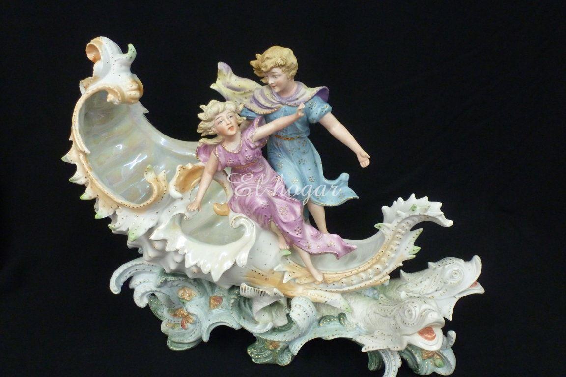 Figura de porcelana de biscuit alemán - Imagen 2