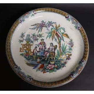 Frutero de pie bajo, loza inglesa, Beech & Hancock - Imagen 1