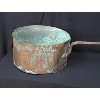 Gran cazo de cobre con mango de hierro, José Preckler - Imagen 1