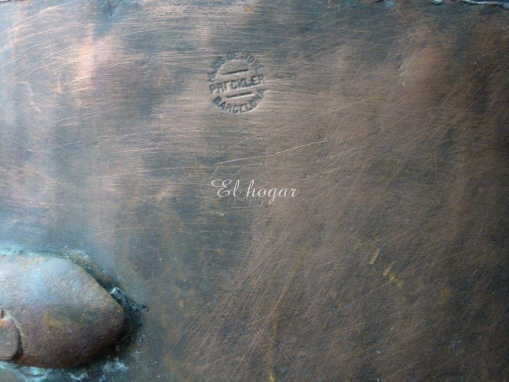 Gran cazo de cobre con mango de hierro, José Preckler - Imagen 2