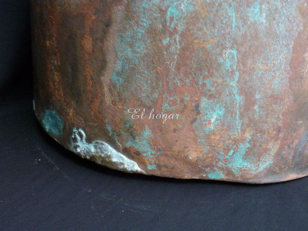 Gran cazo de cobre con mango de hierro, José Preckler - Imagen 3