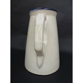 Jarra de gres blanca con interior azul - Imagen 2