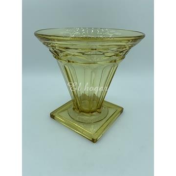 Jarrón de cristal prensado estilo Art Deco - Imagen 1