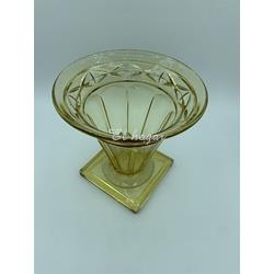 Jarrón de cristal prensado estilo Art Deco - Imagen 2