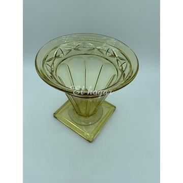 Jarrón de cristal prensado estilo Art Deco - Imagen 2