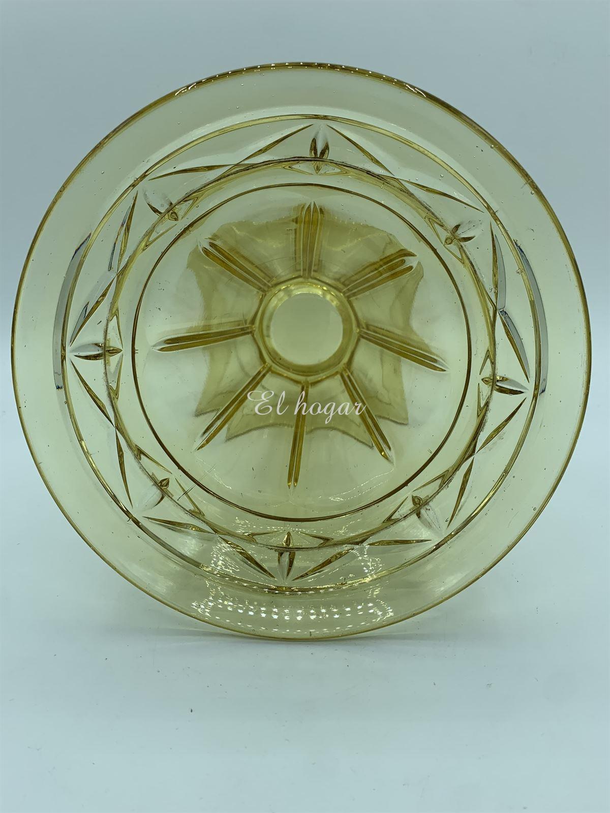 Jarrón de cristal prensado estilo Art Deco - Imagen 5