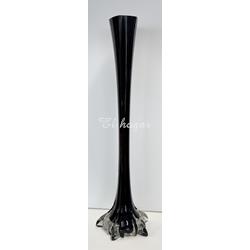 Jarrón de cristal soplado negro - Imagen 1