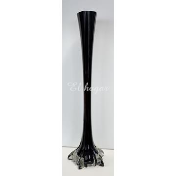 Jarrón de cristal soplado negro - Imagen 1