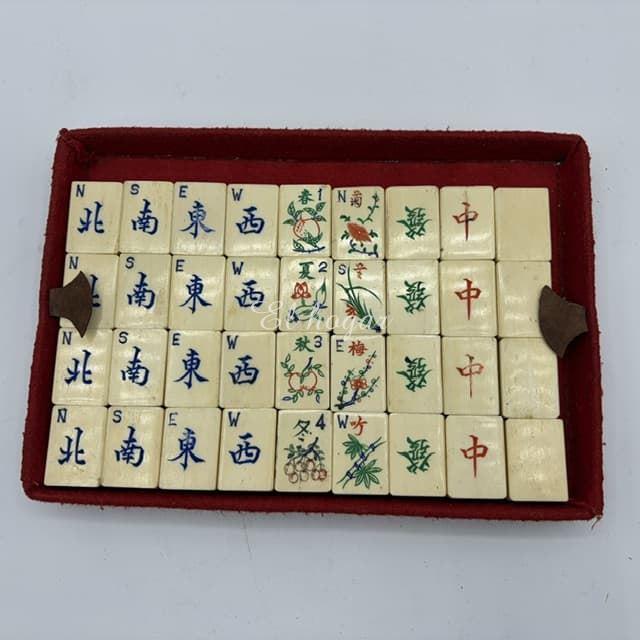 Juego de mah-jongg hueso y bambú - Imagen 6