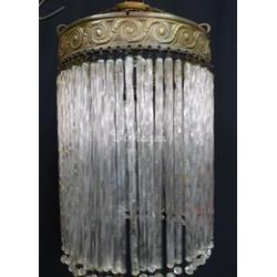 Lampara de latón y cristal - Imagen 1