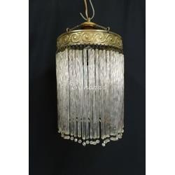 Lampara de latón y cristal - Imagen 2