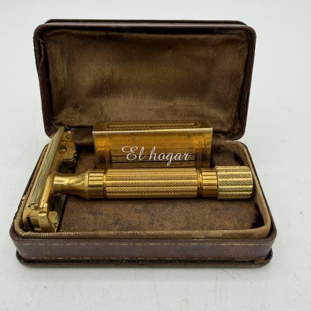 Maquinilla de afeitar Gillette Aristocrat, bañada en oro. 1946-1950 - Imagen 1
