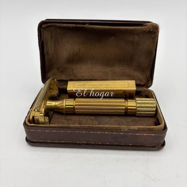 Maquinilla de afeitar Gillette Aristocrat, bañada en oro. 1946-1950 - Imagen 2