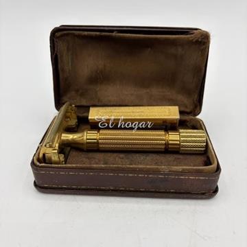 Maquinilla de afeitar Gillette Aristocrat, bañada en oro. 1946-1950 - Imagen 2