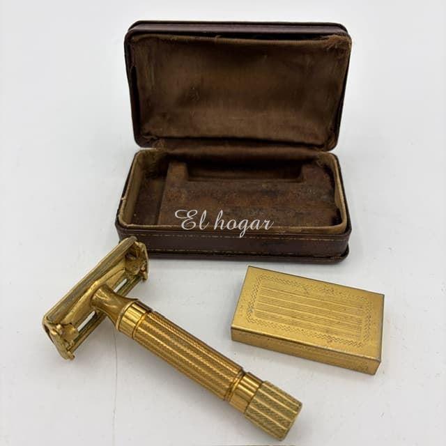 Maquinilla de afeitar Gillette Aristocrat, bañada en oro. 1946-1950 - Imagen 3