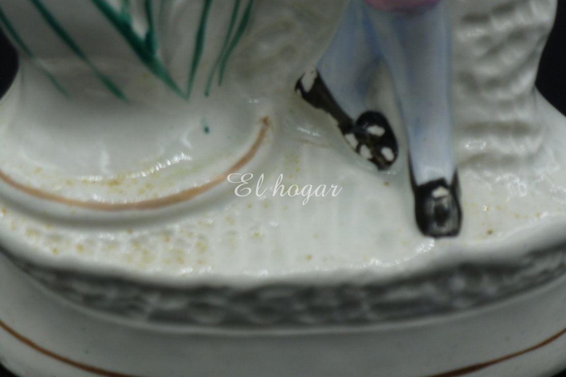 Pareja de figuras de cerámica de Stafford - Imagen 8
