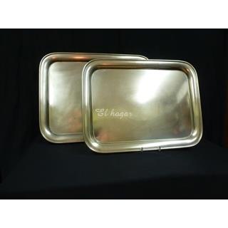 Pareja de fuentes plateadas lisas - Imagen 1