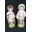 Pareja de niños de porcelana de biscuit - Imagen 1