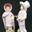 Pareja de niños de porcelana de biscuit - Imagen 2