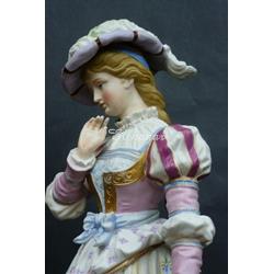 pareja de porcelana de biscuit, gran tamaño - Imagen 1