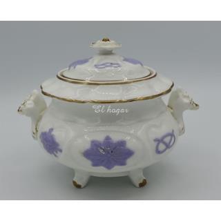 Pequeña sopera de porcelana blanca - Imagen 1