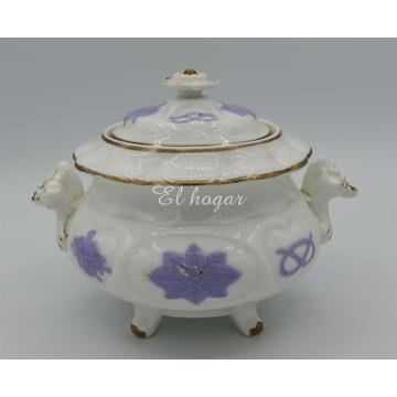 Pequeña sopera de porcelana blanca - Imagen 1