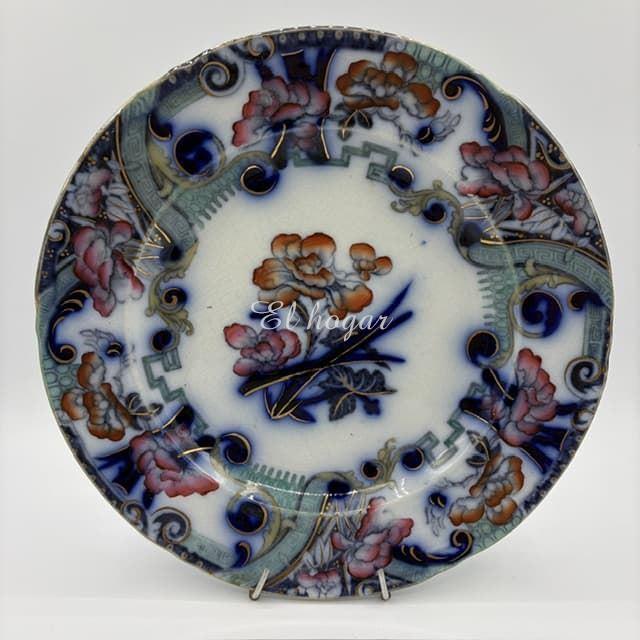 Plato de loza inglesa fabricado por Thomas Dimmock, 1850 - Imagen 1