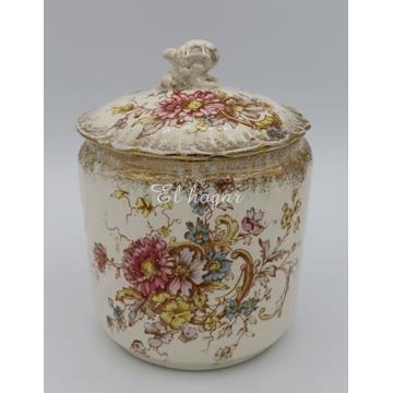 Tarro para mermelada o galletero de loza inglesa S. Fielding and Cº, 1892 - Imagen 1